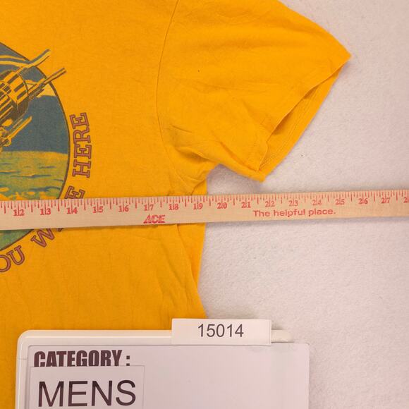 Pink Floyd Band Graphic Crew Neck T Shirt Adult Mens Size Medium M Yellow - Picture 7 of 9